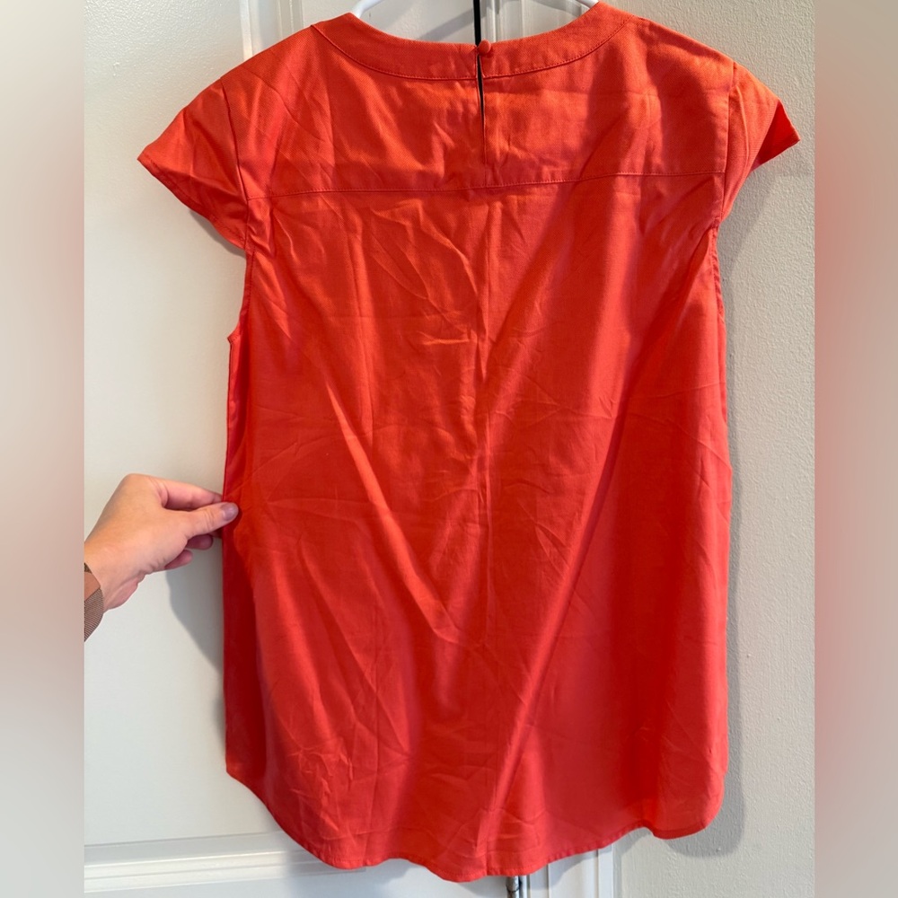 J. Crew top. Orange / red.